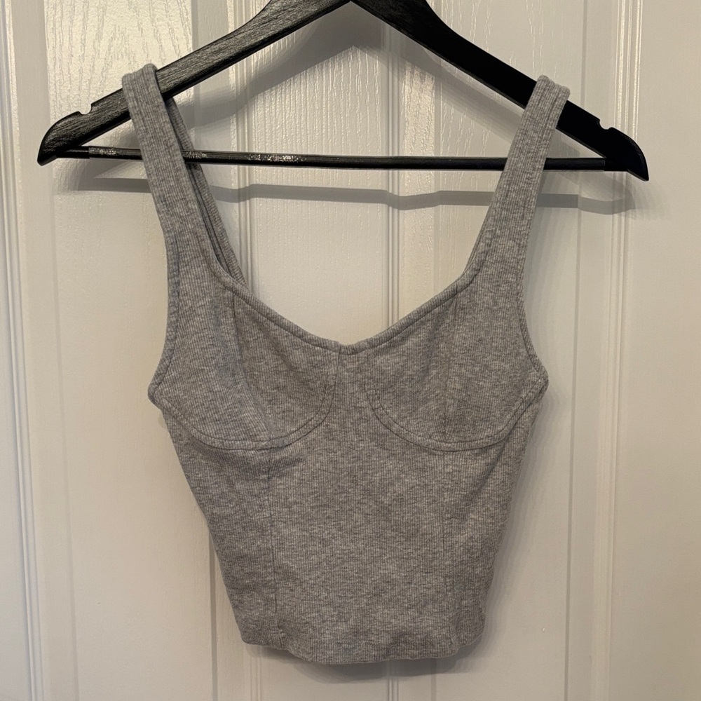Aerie Ribbed Bustier Tank Top